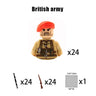 New WW2 Military Building Block Germany US British French Soviet Italian Action Figure Soldier Army Weapon Bricks Kids War Toys