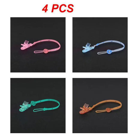 2~60PCS Pacifier Chain Pacifier Clip Silicone Molar Chain Anti-drop Chain Cute Baby Pacifier Clip Nipple Anti-falling Chain