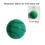 Mute Bouncing Ball 24cm Indoor Silent Basketball Size 7 Outdoor Foam Toys Baby Silent Bounce Football 18cm Children Sports Balls