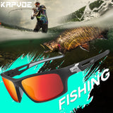 Kapvoe-Sports Polarized Sunglasses for Men Cycling Running Fishing UV400 Golf Sun Glasses Lightweight Outdoor Goggles 2024