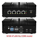 Firewall Mini PC 12th Gen Intel N100 2.5G Soft Router 4x i226-V LAN DDR5 2*COM Industrial Fanless Barebone PC Efficient cooling