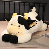 Hot 1pc 90cm/110cm Lovely Milk Cow Plush Toys Cartoon Stuffed Animal Cattle Dolls Sleeping Pillow For Baby Girls Birthday Gifts