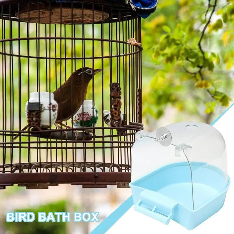 Parrot Bath Box Parrot Bathing Tub Box For Cage Parakeet Bird Cage Accessories Caged Bath Tube Shower Box For Parrots Conure