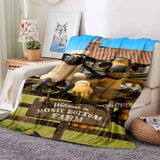 Cartoon Sheep S-Shaun Blanket Children Flannel Blanket Portable Home Travel Camping Sofa Picnic Blanket