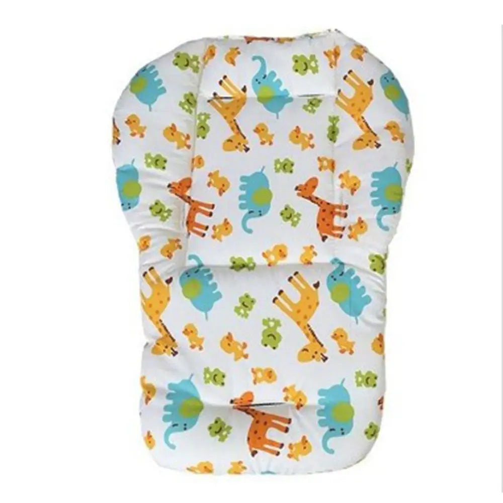 Portable Cartoon Baby Stroller Mat Warm Cotton Thick Feeding Chair Mat Kids Highchair Soft Cushion Stroller Accessories