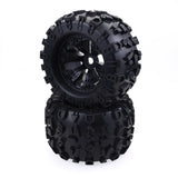 4pcs/pack 1/8 Scale 17mm Hex RC Truck Tires and Wheels Set Glued for Traxxas Maxx Tmaxx E-Revo Revo 3.3, JLB Cheetah Monster