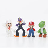 48pcs/set Super Mario Bros PVC Action Figure Toys Dolls Model Set Luigi Yoshi Donkey Kong Mushroom For Kids Birthday Gifts