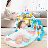 Baby Music Rack Play Mat Toddler Carpet with Piano Keyboard Infant Playmat Gym Crawling Activity Rug Toys for 0-12 Months Gift