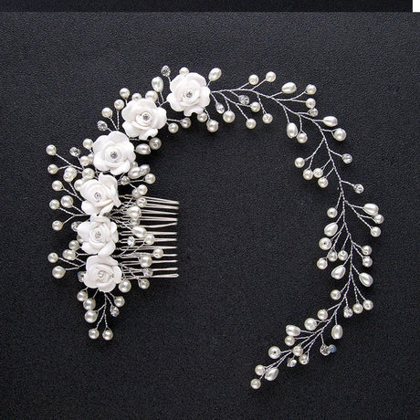 White Flower Hairpins Elegant Women Floral Style Hair Clip Chinese Style Hairclip Bride Wedding Headdress Hanfu Hair Accessories