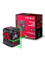 YEVOLT YVRLL4XS2/YVGLL4XS2 Red/Green Cross Line Laser Level 2-Line Self-leveling Measuring Tools Construction Machine