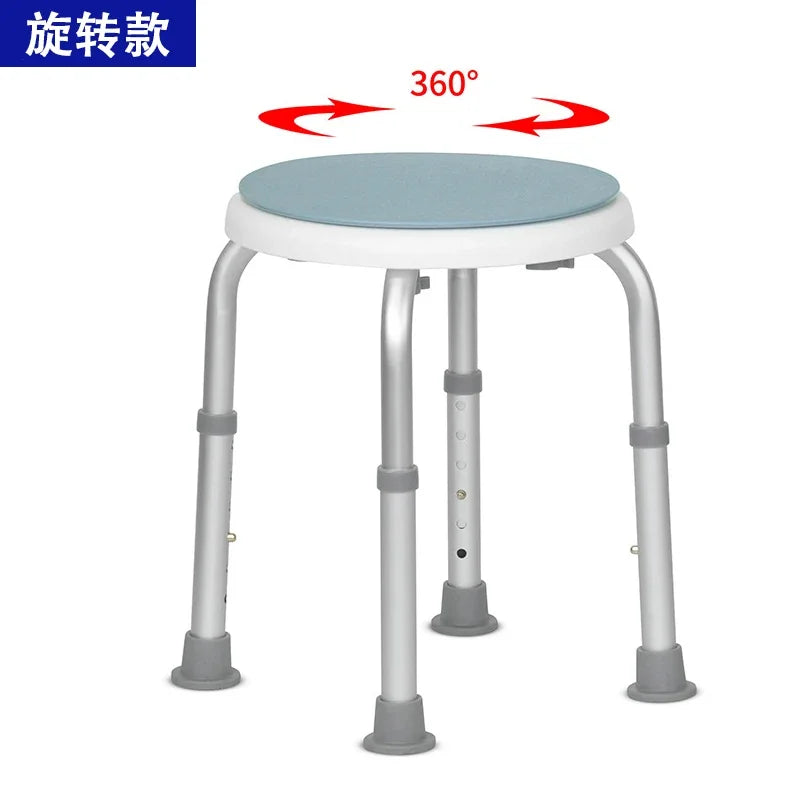 bath chair Anti-slip Bathroom and Shower Chair Non-slip Bath Seat 6 Gears Height Adjustable Elderly Safe Seat Shower Stool