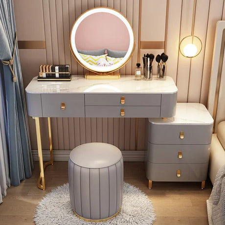 Luxury Nordic Dressing Table Organizers Storage Girls Makeup Dressing Table Bedroom Modern Coiffeuse De Chambre Furniture