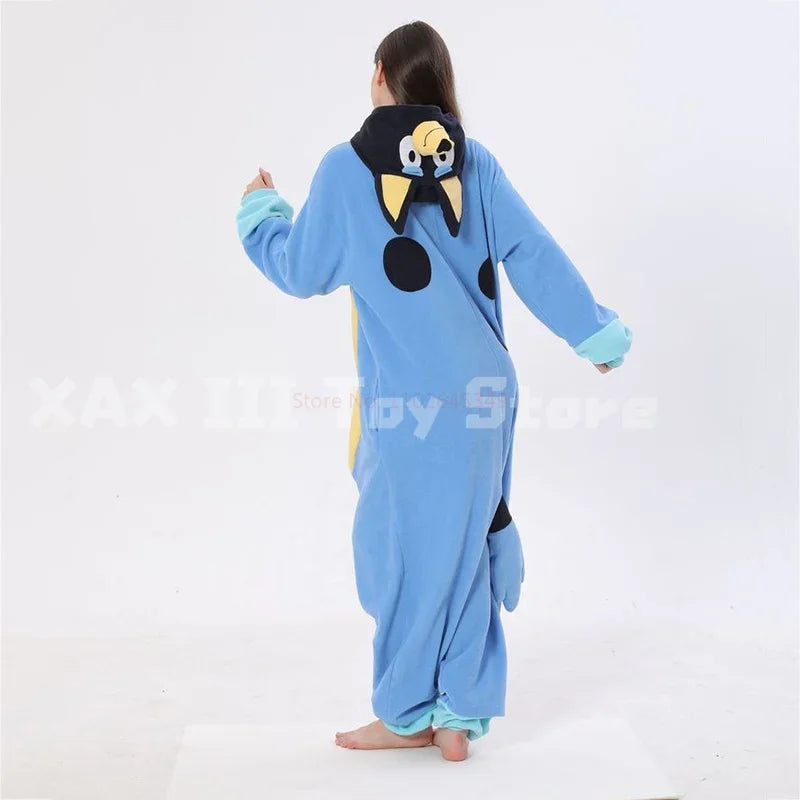 Cosplay Bluey Bingo Cartoon Adult Jumpsuit Padded Halloween Costumes For Men Women Animation Derivatives Kawaii Holiday Gift