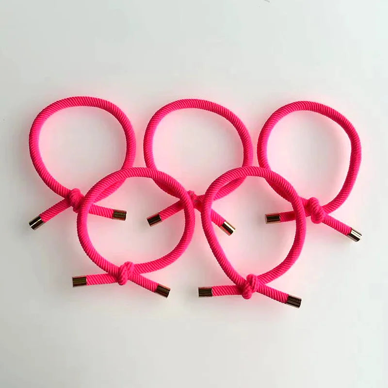 20PCS Stylish Women Elastic Hair Rubber Bands Bracelet Weaving Nylon Hairband For DIY Making Hair Tie Bracelet Accessories