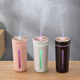 270ML Mini Air Humidifier USB Mute Essential Oil Diffuser Portable Large Spray Car Mist Maker with LED Night Lamp Diffuser