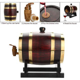 1L/1.5L/3L Wood Wine Barrel Vintage Oak Beer Brewing Accessories Whiskey Storage Container Home Decoration Wine Bar Tools