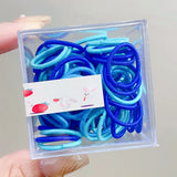 100pcs Colorful Rubber Bands In Summer Versatile Design No Harm To Hair Leather Cover Cute and Lively Hair Tie