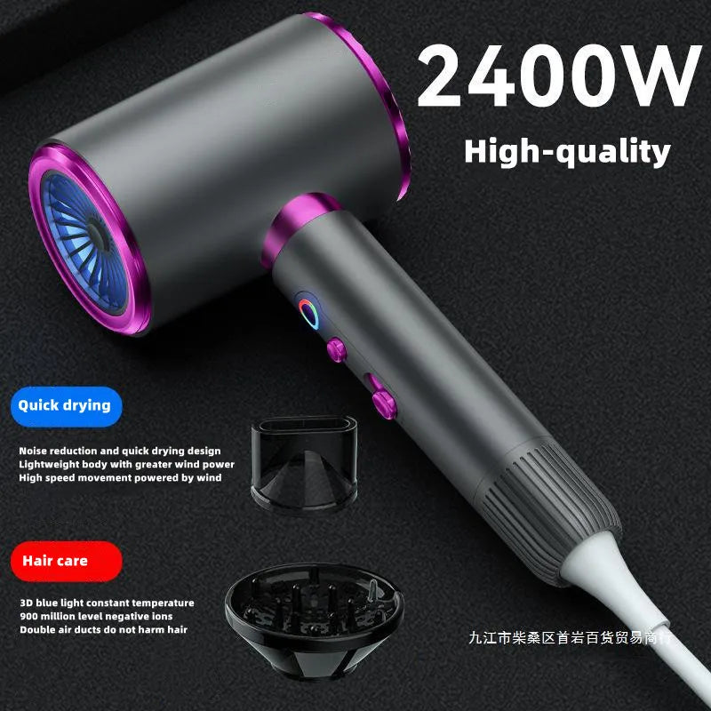 Hot Selling High-Speed Hair Dryer 2400W High-Power Silent Constant Temperature Hair Care Home Hair Salon Hammer Hair Dryer