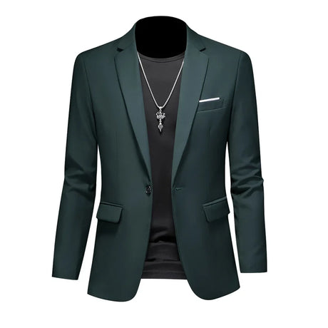 Men Business Casual Blazer Plus Size M-6XL Solid Color Suit Jacket Dress Work Clothes Oversize Coats Male Brand Clothing Tuxedo