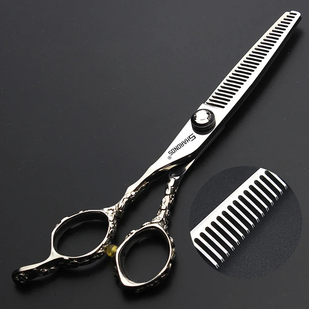 Classic Left Hand Barber Scissors, Exclusive High end Hair Scissor Tools for Hairdressing Professionals, 6-inch Set.