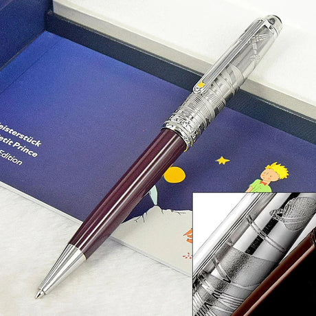 PPS Le Petit Prince 163 Dark Blue Rollerball Ballpoint Pen Luxury MB Stationery With Serial Number Little Prince + Leather Pouch