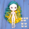 ICY DBS Blyth doll 1/6 BJD Customized nude joint body with white skin, glossy face,blue background is matte face girl gift, toy