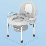 Foldable Elderly Toilet Seat Chair Height Adjustable Adult Commode For Disabled Pregnant Mobility Aids Toilet Stool