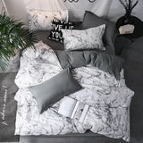 Couple Black Duvet Cover with Pillow Case Luxury Modern Comforter Bedding Set Quilt Cover Queen/King Double Single Bed