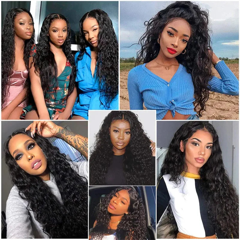 Curly 13x4 Lace Frontal Human Hair Wig For Women Deep Wave 40 Inches Pre Plucked 13x6 Hd Lace Front Brazilian Wigs On Sale