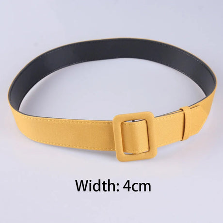 Width 2cm/4cm/6cm Women's Belt Fashion Casual Simple All-match Dress Corset Girdle Accessories Gothic Pu Cloth Waist Waistband