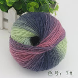 QJH 4Skeins Rainbow Soft Yarn 100% Wool Gradient Multi Color Yarn for Crocheting Knit DIY Hand Knitting Yarn 180m×4(196y×4,50g×4