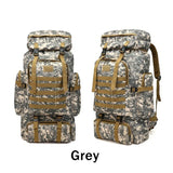 80L Waterproof Camouflage Tactical Backpack Large Capacity Men's Army Backpacks Camping Backpack Outdoor Mountaineering Bag