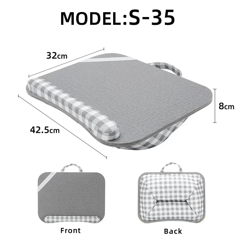 Multifunctional Portable Travel Laptop Desk Back Cushion High-density Sponge Bedroom Sofa Lap Table Simple, Soft and Comfortable