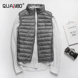 Men's Sleeveless Puffer Jacket 2023 New Autumn Spring Lightweight Water-Resistant Packable Men Down Vest Coat Plus Size 5xl 6xl