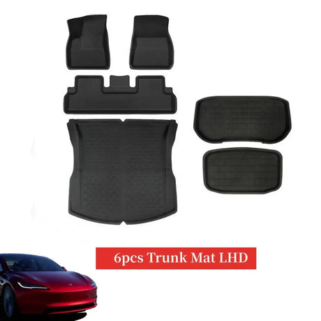 For 2024 New Tesla Model 3 Highland Floor Mats XPE All Weather Front Rear Cargo Liner Mat, Waterproof Anti-Slip Mats Accessories