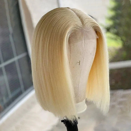 ISHINE 13x5x1 Highlight Straight Bob Wig Lace Front Wigs For Women Brazilian Hair Ombre Blond Color Wig Short Bob Human Hair Wig