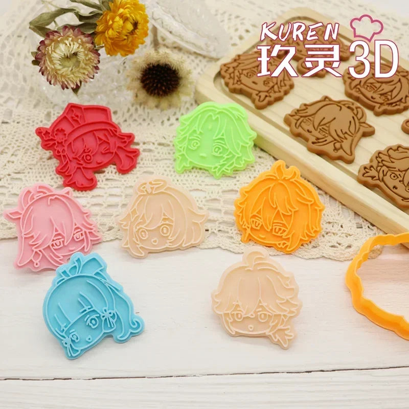 Genshin Impact Neuvillette Cake Tool Animal Cookie Cutter Christmas Cutters Biscuit Stamp Fondant Mould Baking Sugarcraft Molds