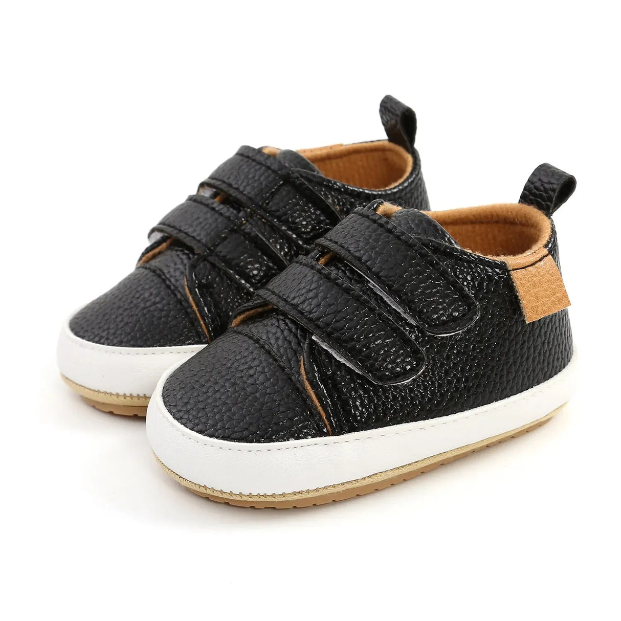 Meckior Baby Boys Girls Shoes Classic Unisex PU Leather Toddler Rubber Sole Anti-slip First Walkers Infant Moccasins Baby Shoes