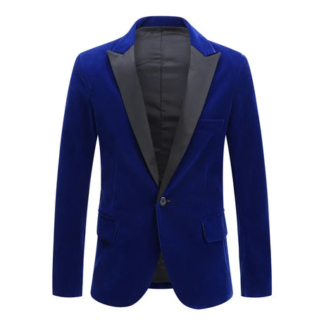 Men's Fashion Trend Velvet Groom Tuxedo Slim Fit Wedding Party Dress Business Casual Suit Jacket Banquet Single Blazers Coat