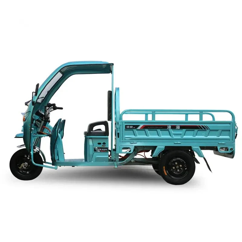 Semi-closed Electric Tricycle Hauling Semi-top Load King Simple 60V Cargo Motorcycle Power 200 Motorcycle With Cabin 2 Wheels