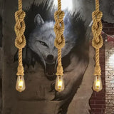 Home Decor Pendant Lights Antique Chandelier Socket Vintage Hemp Vintage Hemp Rope Pendant Lamp