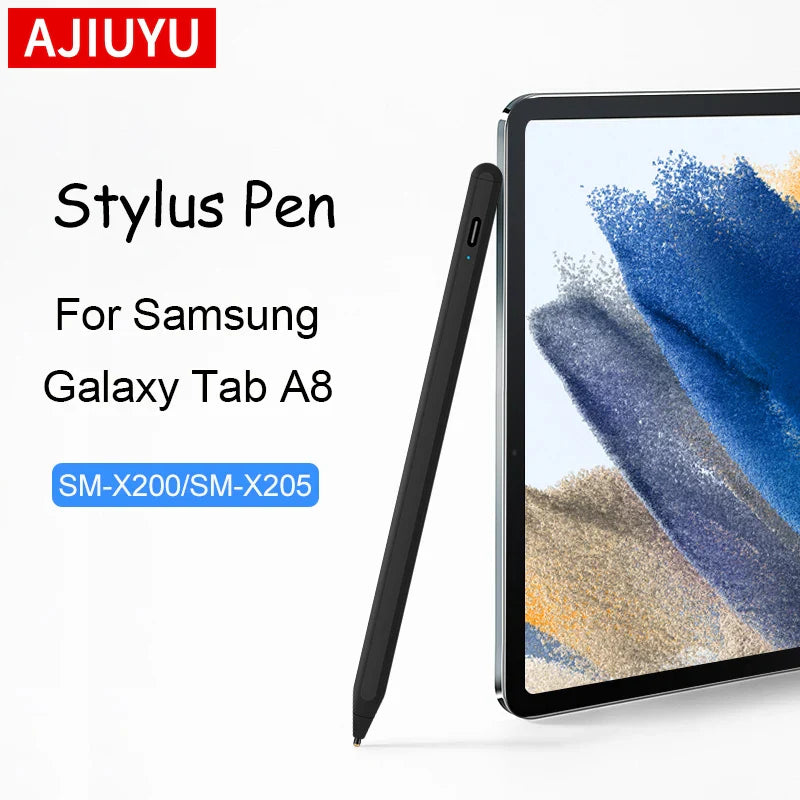 AJIUYU Stylus Pen For Samsung Galaxy Tab A8 SM-X200 X205 A7 Tablet Pen Rechargeable For S8 UItra Screen Touch Drawing Pen Pencil