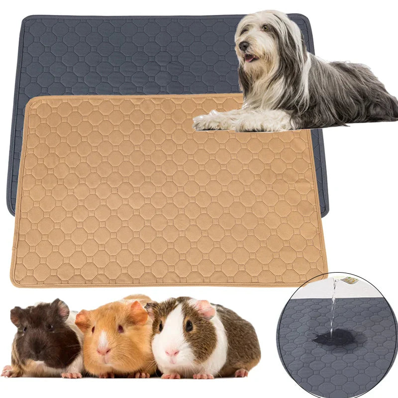 Washable Guinea Pig Rabbit Cage Diaper Mat Waterproof Hamster Bedding Mat Cage Pee Pad for Hedgehogs Guinea Pig Accessories