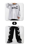 New Teenagers Kids Hip Hop Dance Costume Long Sleeve Tops Baggy Pants Boys Street Dance Wear Girls Jazz K-pop Performance Suit