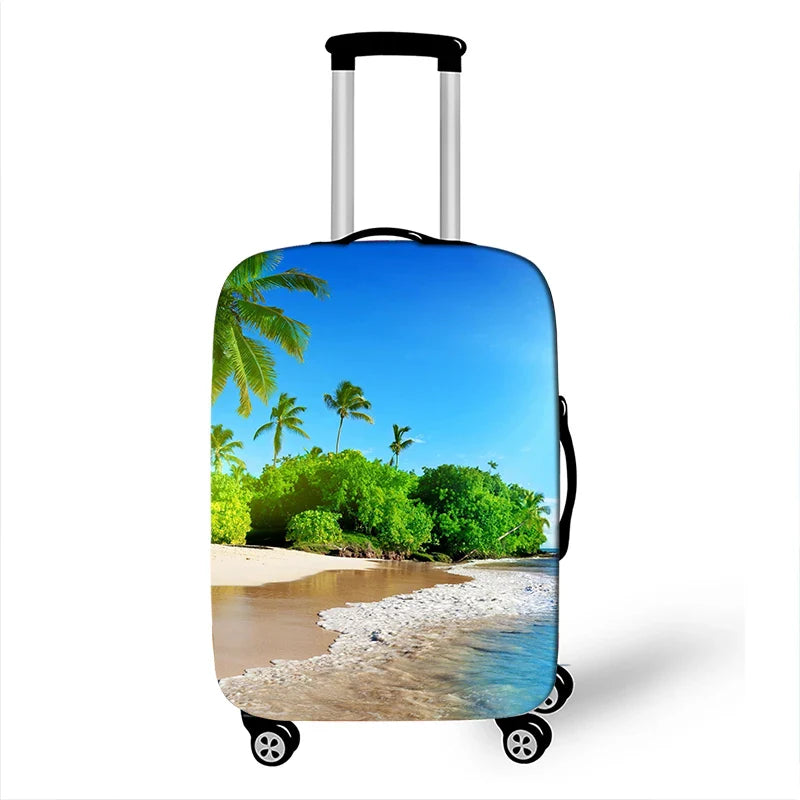 New Holiday style Print Luggage Cover for Travel Suitcase Protector Fits 18 ~32 Inch Zipper Elastic Suitcase cover