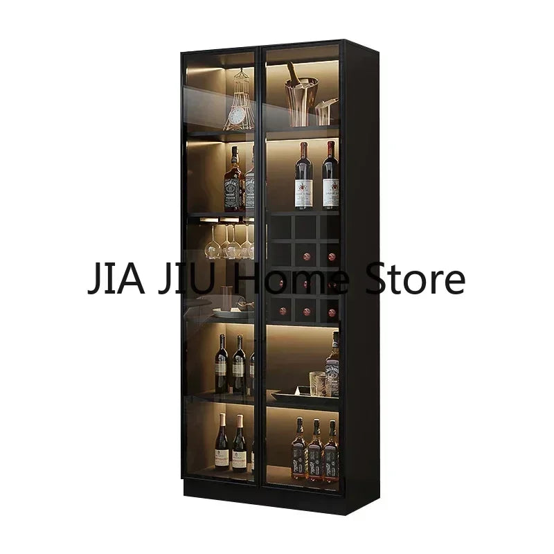 Wall Display Wine Cabinets Living Room Luxury Modern Kitchen Wine Cabinets Simplicity Glass Botellero Vino Bar Furniture QF50JG