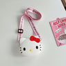 Hello Kitty Bag Kawaii Cartoon Shoulder Bag Silicone Waterproof Mini Coin Purse Cute Hello Kitty Crossbody Bag for Children Bag