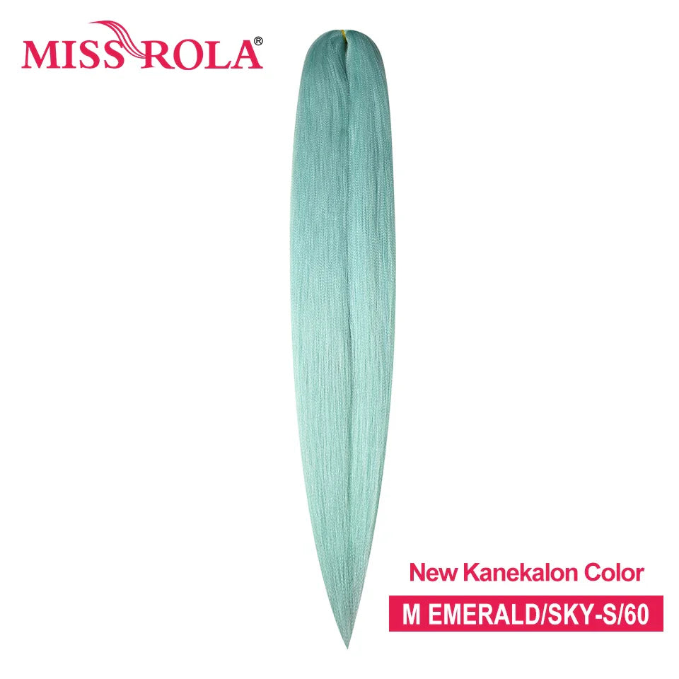 Miss Rola Synthetic Wholesale Bulk 6 Pieces 30Inch 28Inch 26Inch Pre Stretched Jumbo Braiding Hair Kanekalon EZ Twist Braid Hair