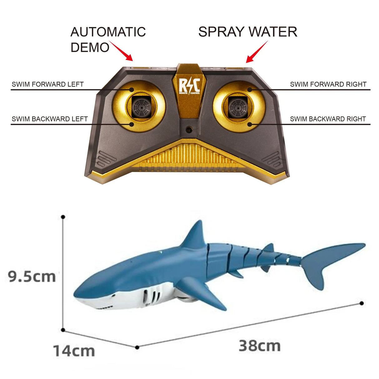 Remote Control Shark Children Pool Beach Bath Toy for Kids Boy Girl Simulation Water Jet Rc Whale Animals Mechanical Fish Robots