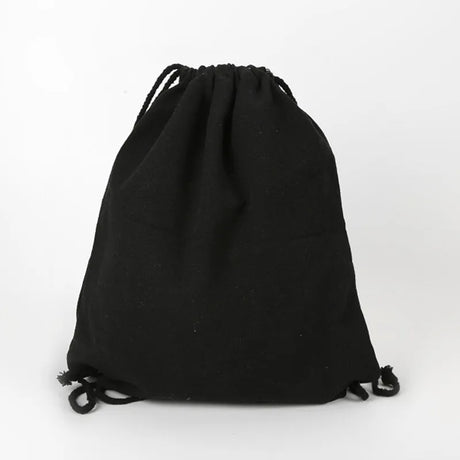 34*43cm Canvas Bag Shoulders Drawstring Bundle Pockets Custom Creative Shopping Student Backpack Bag Cotton Pouch